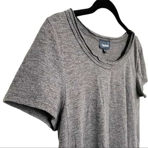 Modcloth Grey  Capped Sleeve Round Neck Tee Shirt - Picture 3 of 10